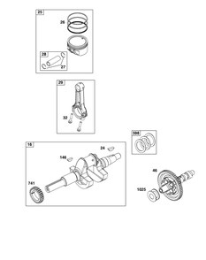 Part Location Diagram of 84004539 Briggs and Stratton CRANKSHAFT